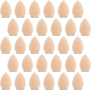 30 stuks mini-make-upspons, make-upspons, kleine mixer, foundationpoederpads voor mineraalpoeder, losse poeder, cosmetica, poeder, crème, reparaties, cosmetica, sponsjes