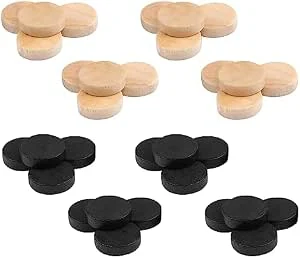 32 Stuks Drafts Dammen Backgammon Stukken Schaakspel, Stapelbare Houten Dammen Stukken Vervangende Spel Chips voor Kinderen Bordspel Accessoires, 1.9cm/0.7in Dia
