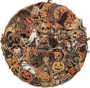 50 stuks Halloween stickers, geest stickers, pompoen(B)