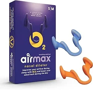 Airmax neusspreider probeerverpakking -1x small & 1x medium - Anti snurk nasal dilator - 76% meer lucht - Vrije neusademhaling - Beter slapen, stop snurken en uitgerust wakker worden - Met storage box