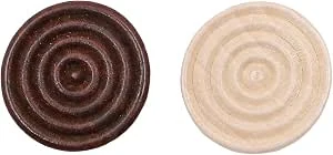 Alnicov 48 stuks houten backgammon stukken stapelbare houten damstukken vervangende spelfiches voor bordspelaccessoires