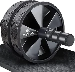 Amonax Convertible Exercise Wheel Roller Buikroller Ab Wheel Ab Roller met Grote Kniemat voor Buikspiertraining. Buiktrainer, Buikspierroller, Buiktraining voor Mannen en Vrouwen