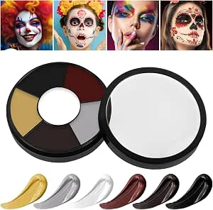 AOOWU Make-up Gezichtsverf en bodypaint, watercolor make-up, kinderschminkset, Halloween, gezichtsverf voor kinderen, wasbaar, bodypainting-kleuren, gezichtsverf voor volwassenen, kinderen, carnaval