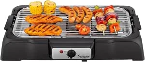 BEPER P101BBQ001 2000W Elektrische barbecue, XXL 41,5x24cm grill, rookvrij koken, twee grillstanden, afneembare onderdelen, instelbare thermostaat