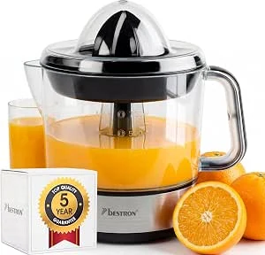 Bestron ACJ350Z elektrische citruspers, 0,7 L, 40W, zwart