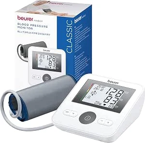 Beurer BM 27 bovenarm bloeddrukmeter met manchetpositiecontrole, manchet voor 22-42 cm, risico-indicator, aritmie-detectie, gegevensoverdracht naar Apple Health en co.
