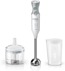 Bosch, staafmixer, ErgoMixx, MSM66120, 600 watt motor, 12 snelheden & turbofunctie, hakmolen en mengbeker, wit