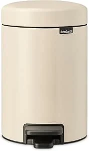 Brabantie Newlcon Prullenbak, Pedaalemmer, Soft Beige, 3L