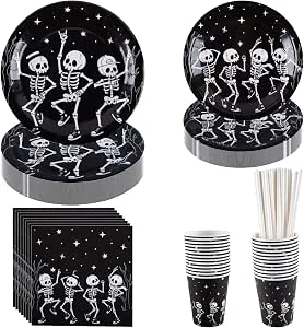 CEILIWEN Halloween Papier Feestservies Set Voor 25 Gasten