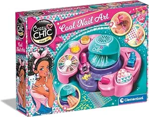 Clementoni Crazy Chic - Coole Nagelstudio, nagelset voor meisjes, modeontwerpkit voor kinderen, Art & Crafts kit, 6-8 jaar, 18599, Meerkleurig