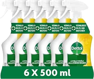 Dettol Power En Fresh All-purpose Cleaner Spray Citrus, 6 x 500 ml, Bulk Pack