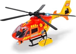 Dickie Toys - Reddingshelikopter Airbus H145 (36 cm) - Speelgoedhelikopter met optrekpropeller, licht, geluid en accessoires - Kinderspeelgoed vanaf 3 jaar