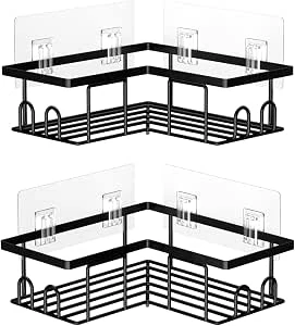 Doucheplank Zonder Boren, Zelfklevend Hoekdouche Caddy, 2 Stuks