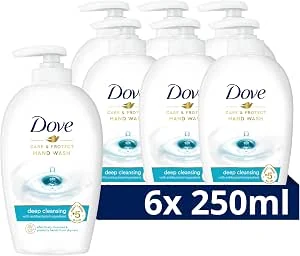 Dove Care & Protect Verzorgende Handzeep voor zachte en soepele handen na het wassen 6 x 250 ml