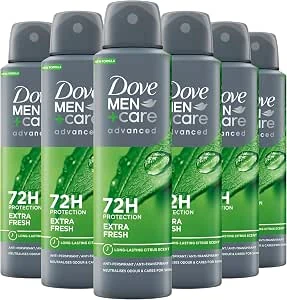 Dove Men+Care Advanced Extra Fresh Anti-Transpirant Deodorant Spray, biedt tot 72 uur bescherming tegen zweet - 6 x 150 ml - Voordeelverpakking