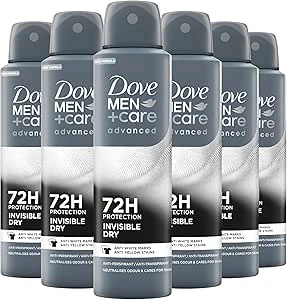 Dove Men+Care Advanced Invisible Dry Anti-Transpirant Deodorant Spray, biedt tot 72 uur bescherming tegen zweet - 6 x 150 ml - Voordeelverpakking