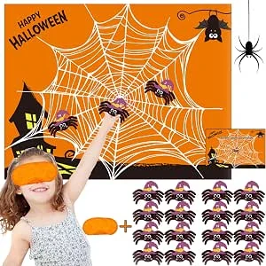 Funnlot Halloween Games en Partycursjes voor Kinderen Pin De Spin op Het Web Game Halloween Feestartikelen
