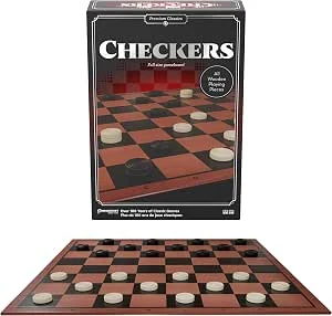 Goliath Checkers - Klassiek damspel met opvouwbaar bord en houten stukken voor 2 spelers vanaf 6 jaar