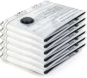 GRIFEMA GH83-4, 6 stuks vacuüm opbergzakken 60x40 cm - herbruikbare ruimtebesparende zakken voor dekens, dekbedden, kleding, seizoensgebonden kleding en reisbagageopslag