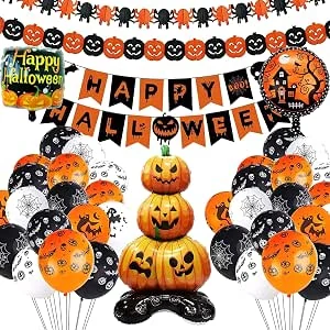 Halloween decoratieset herbruikbare Happy Halloween slinger ballonnen