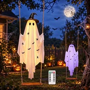 Halloween geesten hangdecoratie, outdoor decoratie met afstandsbediening