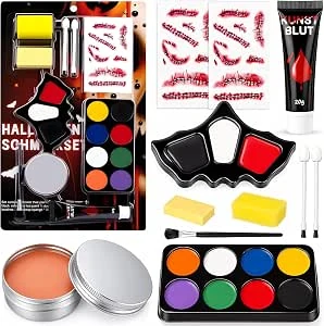 Halloween Make Up Face Paint Set - Halloween Schmink Makeup met Nep Bloed