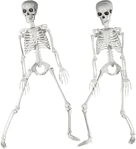 Halloween skelet van kunststof, 90 cm, 2 stuks