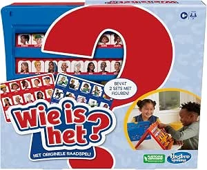 Hasbro Gaming Wie is het? Origineel raadspel, bordspel voor kinderen vanaf 6 jaar, voor 2 spelers (Nederlandse versie)