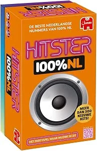 Hitster 100% NL Muziekspel, Actiespel, Volwassenen Bordspel, Kaartspel