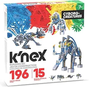 K'NEX, Cyborg Creatures Bouwset, Basic Fun, 12643, STEM-educatie speelset met 96 onderdelen / 15 modellen, educatief speelgoed voor jongens en meisjes, bouwspeelgoed voor kinderen van 8 jaar en ouder