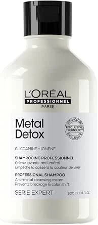 L'Oréal Professionnel, Beschermende Shampoo Tegen Haarbreuk, Voor Gekleurd en Beschadigd Haar, Zuivert en Versterkt de Haarvezel, Met Glicoamine, Metal Detox