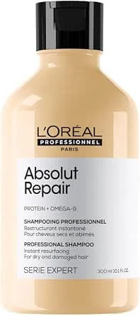 L'Oréal Professionnel, Herstellende Shampoo, Voor Droog en Beschadigd Haar, Voedt de Haarvezel Intensief, Met Tarweproteïne, Absolut Repair