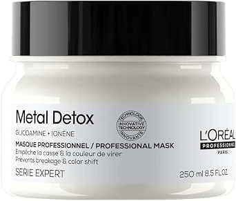 L'Oréal Professionnel, Kleurbeschermend Haarmasker, Voor Gekleurd Haar, Herstelt en Voedt het Haar Intensief, Met Glicoamine, Metal Detox