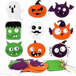 lankai 9 Stuks Vilt Pakketje Halloween, Knutselen met Peuter Halloween