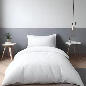 LivinEase Geborstelde Microvezel 135 x 200cm Dekbedovertreksets - 100 GSM Wit Dekbedovertrek Met 1 Kussensloop (80x80 cm) - Hotelkwaliteit Hypoallergeen, Onderhoudsvriendelijk en Comfortabel