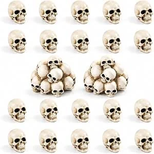 Lot van 22 decoraties in de vorm van een doodskop – 20 mini-sets en 2 stuks