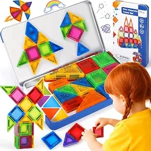 Magnetische Bouwblokken Speelgoed, 53 Stuks Magnetische Blokken voor Kinderen, Magnetische Bouwset, 3 4 5 6 7 8 Jaar Oud Kinderspeelgoed Kerstcadeau Voor Kinderen