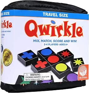 Mindware, Qwirkle: Travel (NEW), Board Game, Ages 6+, 2-4 Players, 45 Minutes Playing Time