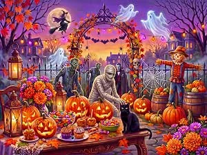 Nattork Legpuzzels 1000 stukjes voor volwassenen, Halloween puzzel met 1000