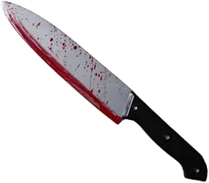 Nepmes, Plastic Dolk Scream Voor Mannen Vrouwen, 33cm Realistisch Roestig Bloedbevlekt Kostuumaccessoire Voor Halloweenfeest, Carnaval, Horror Cosplay en Eng Podiumvoorstelling