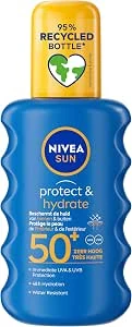 NIVEA SUN Protect & Hydrate Zonnebrand Spray - SPF 50 - Zonnespray - Beschermt en hydrateert - Met Vitamine E -Zonbescherming - 200 ml