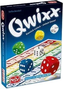 NSV 4015 QWIXX Dobbelspel, Meerkleurig, 10,6 x 2,5 x 13,4 cm, Duitse Versie