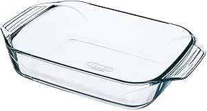 Pyrex - Onweerstaanbaar - Rechthoekige glazen ovenschaal, transparant, 31 x 20 cm
