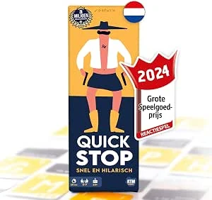 QUICKSTOP – Het ultieme kaartspel voor snelle denkers & grappige momenten | Familie- & Partyspel | Vanaf 10 Jaar | 2–7 Spelers | 30 min | Compact Reisspel voor Elke Gelegenheid