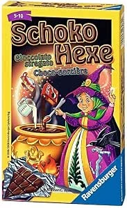 Ravensburger 23082 - Chocolate Witch, cadeauspel voor 2-6 spelers, kaartspel vanaf 6 jaar, compact formaat, reisspel