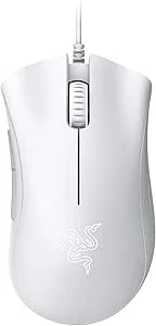 Razer DeathAdder Essential - Gamingmuis met 6400 DPI Optische Sensor (Ergonomische Vormfactor, Hoge Duurzaamheid, Speedflex-kabel) Wit