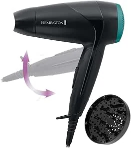 Remington Föhn On The Go (Reishaardroger, 2000 Watt, Inklapbaar, Geschikt Voor Op Reis, Compact Formaat) Hair Dryer D1500