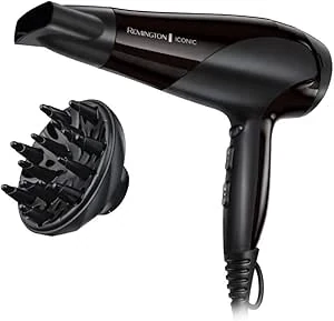 Remington Haardroger Ionic Dry 2200 (2200 Watt, Ionische Technologie, Pluisvrij Resultaat, Krachtig, Diffuser) D3198 (Amazon Exclusief)