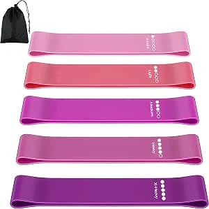 Resistance Band, Weerstandsbanden Set Van 5, Resistance Band Set Met Oefeninstructies En Draagtas, Gymnastiekband Voor Yoga, Krachttraining, Pilates, Fitness, thuis trainen, stretchen