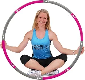 ResultSport Hula Hoop Adult Bands 1.2 kg Weight 100 cm Wide 8-Piece Removable